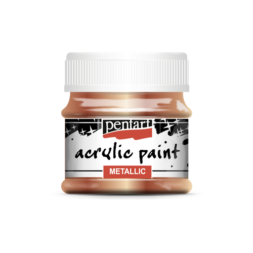 Acrylic paint metallic, design by Pentart, arts & entertainment > hobbies & creative arts > arts & crafts, for decoupage and crafting