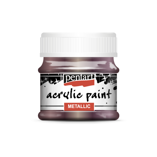 Acrylic paint metallic, design by Pentart, arts & entertainment > hobbies & creative arts > arts & crafts, for decoupage and crafting