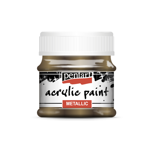 Acrylic paint metallic, design by Pentart, arts & entertainment > hobbies & creative arts > arts & crafts, for decoupage and crafting