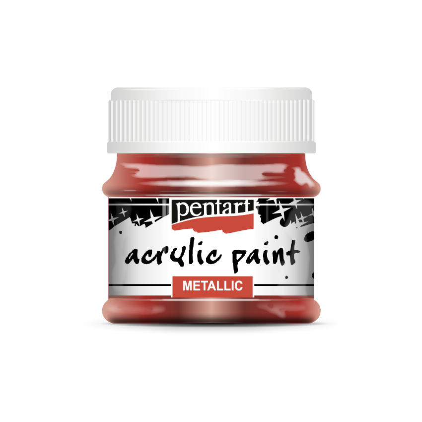 Acrylic paint metallic, design by Pentart, arts & entertainment > hobbies & creative arts > arts & crafts, for decoupage and crafting