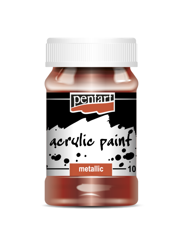 Acrylic paint metallic, design by Pentart, arts & entertainment > hobbies & creative arts > arts & crafts, for decoupage and crafting