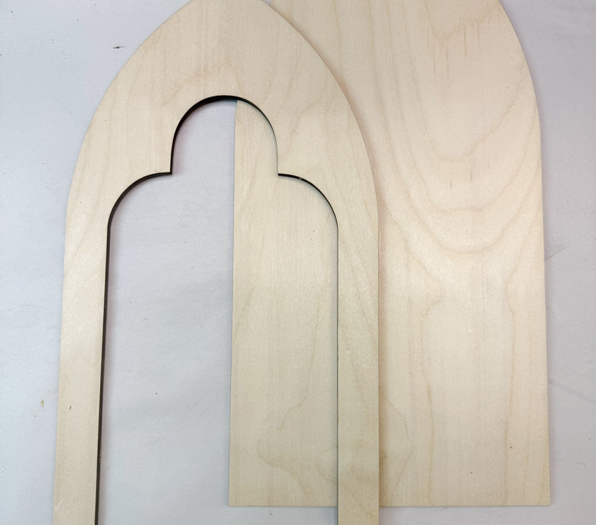 Custom two part gothic stylewood frame