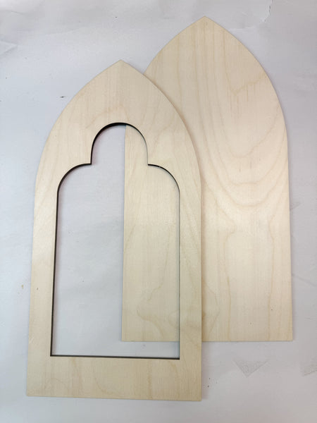 Custom two part gothic stylewood frame