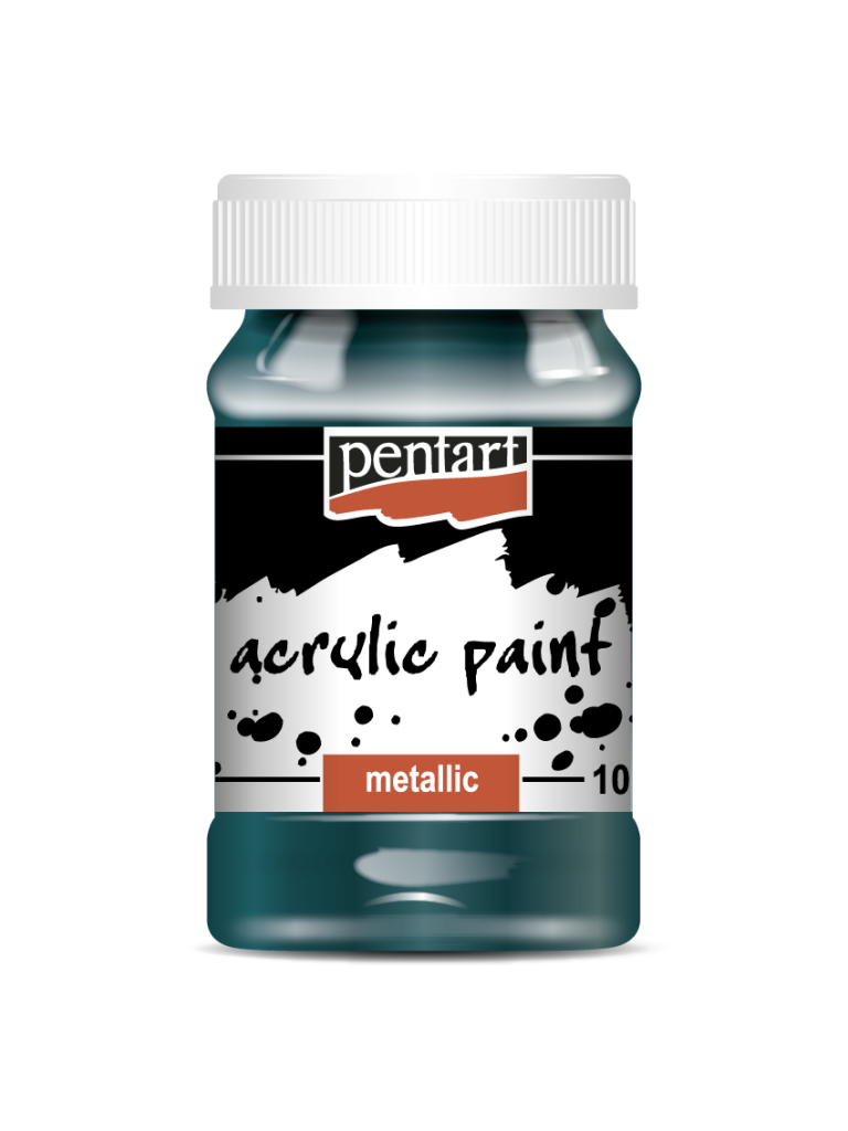 Acrylic paint metallic, design by Pentart, arts & entertainment > hobbies & creative arts > arts & crafts, for decoupage and crafting