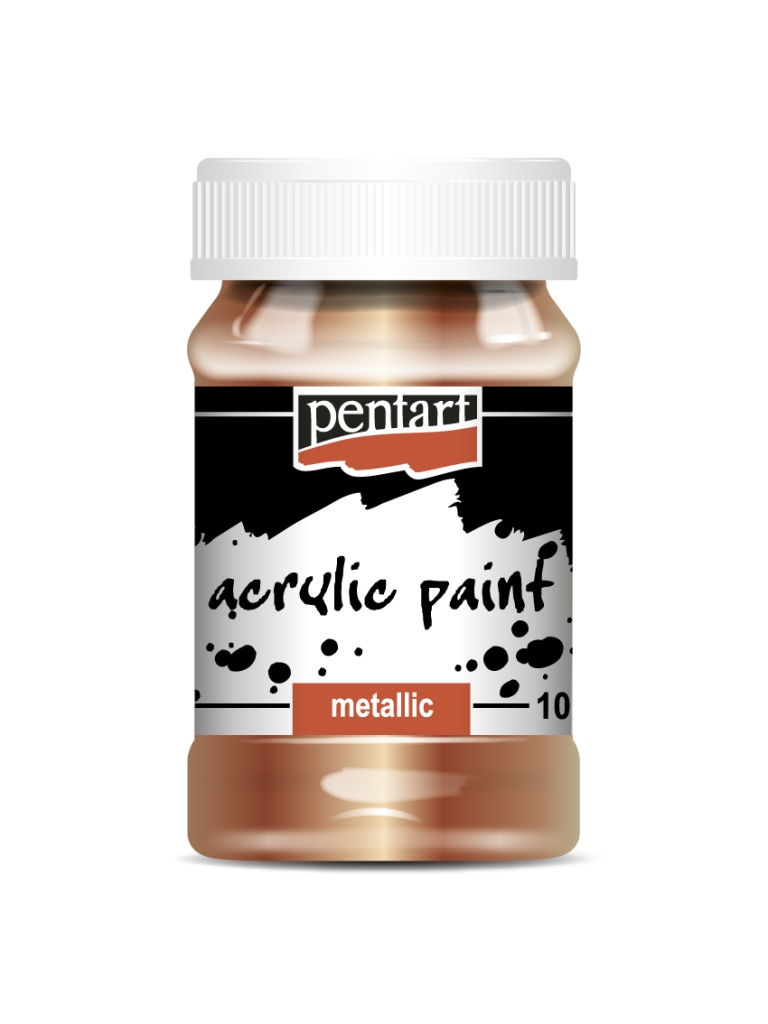 Acrylic paint metallic, design by Pentart, arts & entertainment > hobbies & creative arts > arts & crafts, for decoupage and crafting
