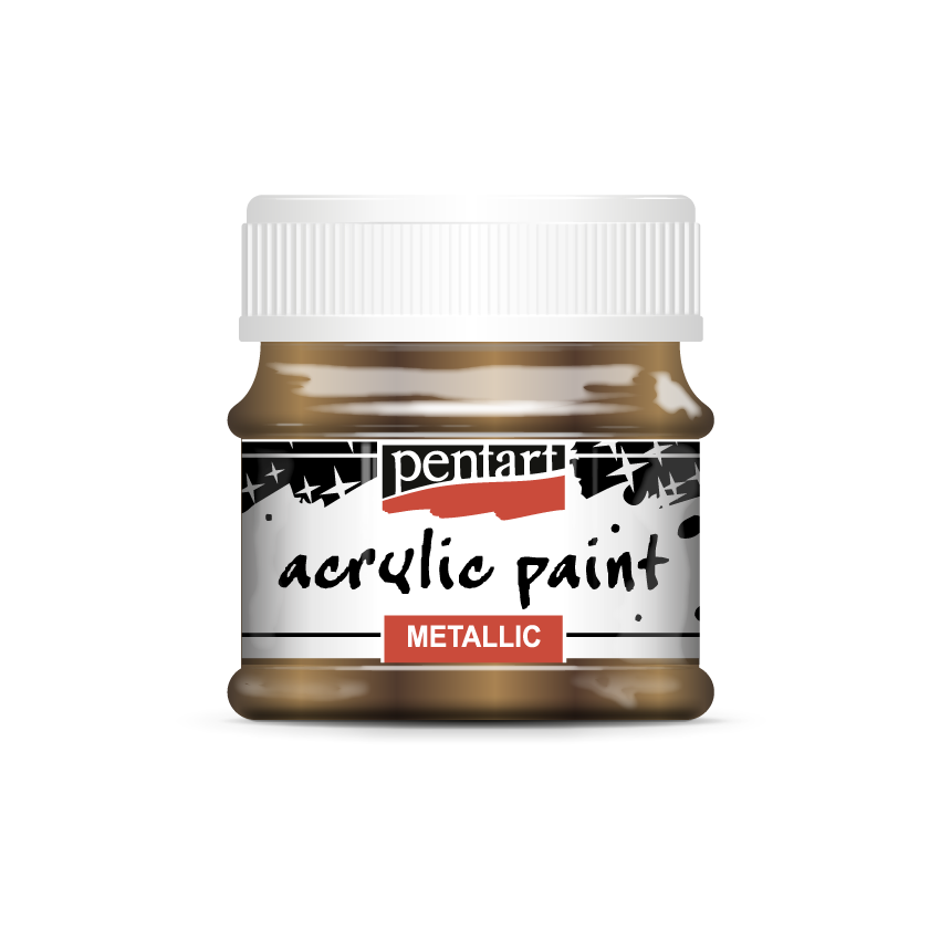 Acrylic paint metallic, design by Pentart, arts & entertainment > hobbies & creative arts > arts & crafts, for decoupage and crafting