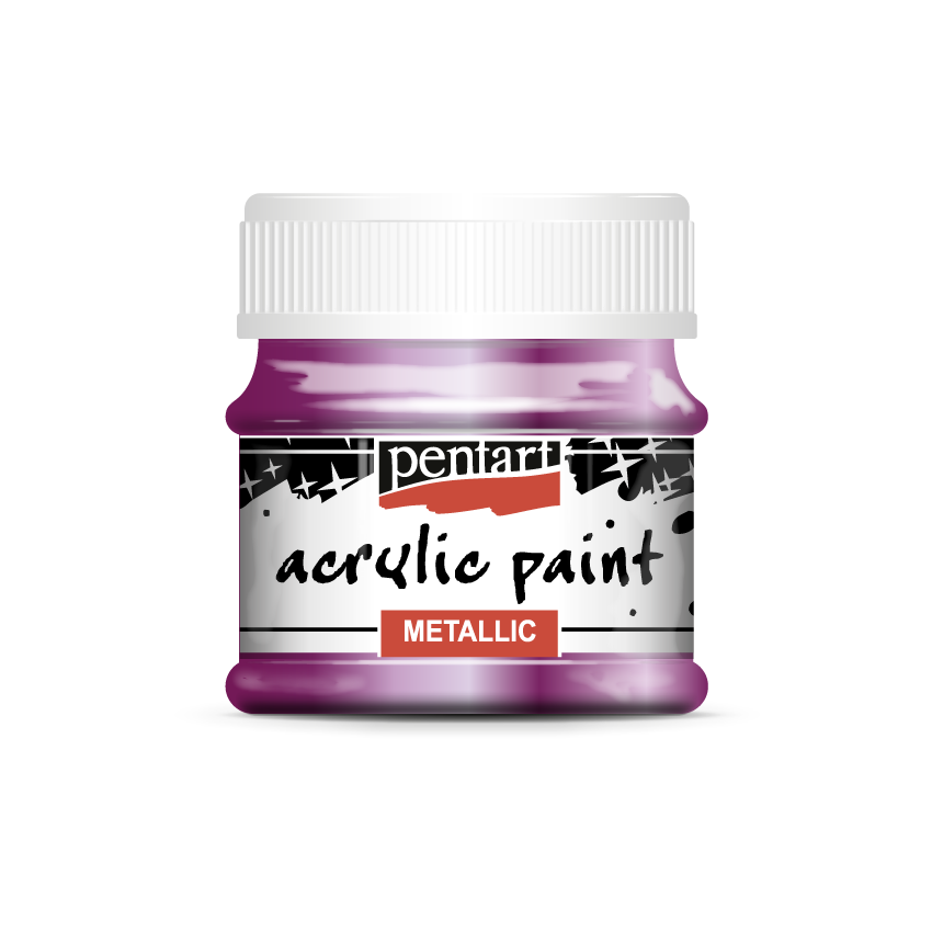 Acrylic paint metallic, design by Pentart, arts & entertainment > hobbies & creative arts > arts & crafts, for decoupage and crafting