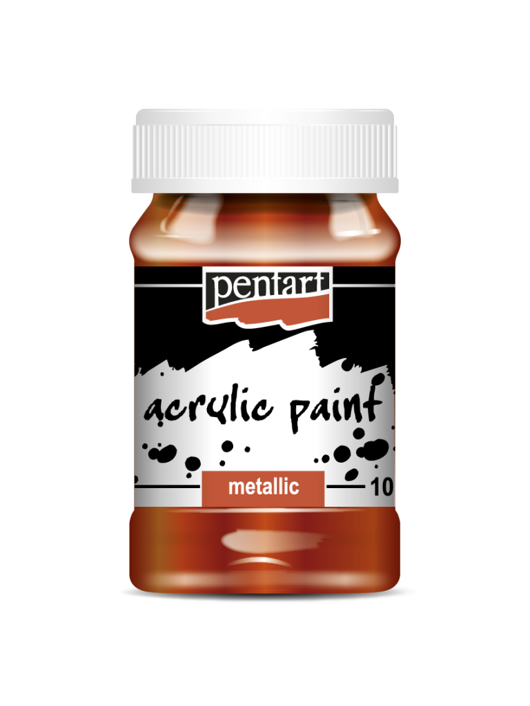 Acrylic paint metallic, design by Pentart, arts & entertainment > hobbies & creative arts > arts & crafts, for decoupage and crafting