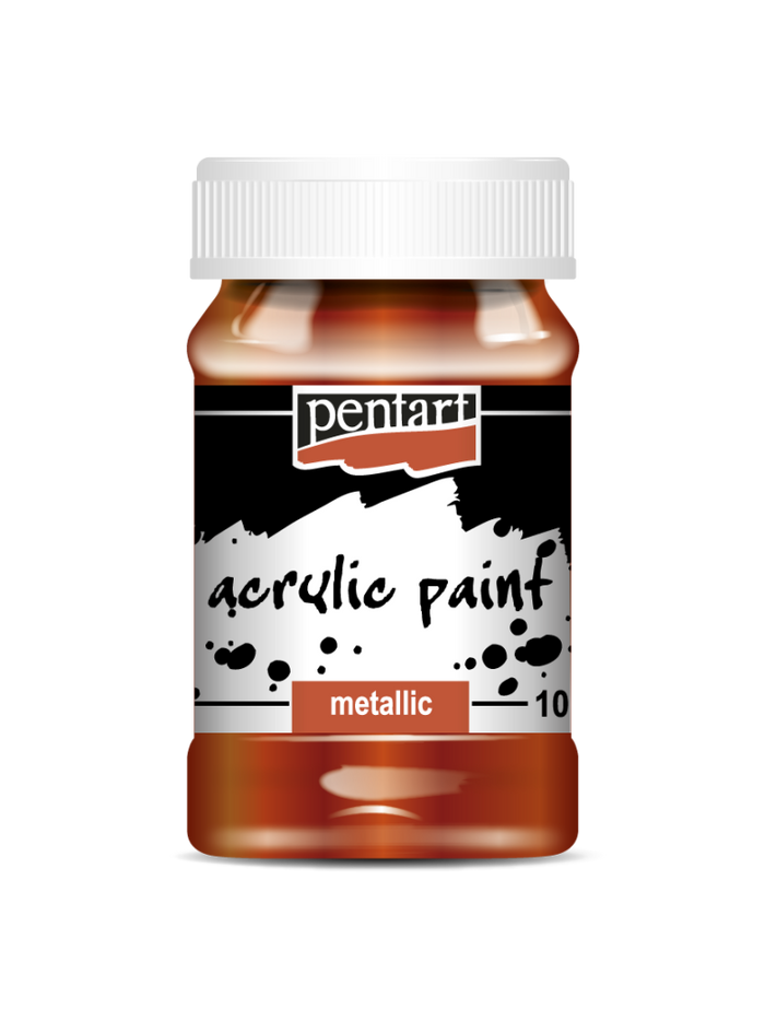 Acrylic paint metallic, design by Pentart, arts & entertainment > hobbies & creative arts > arts & crafts, for decoupage and crafting