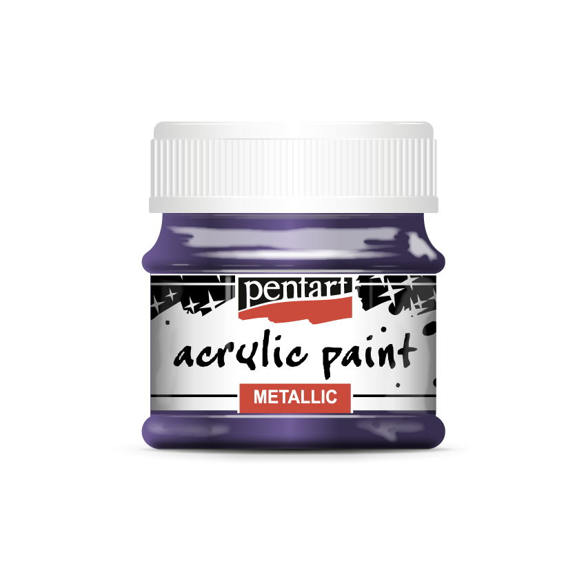 Acrylic paint metallic, design by Pentart, arts & entertainment > hobbies & creative arts > arts & crafts, for decoupage and crafting