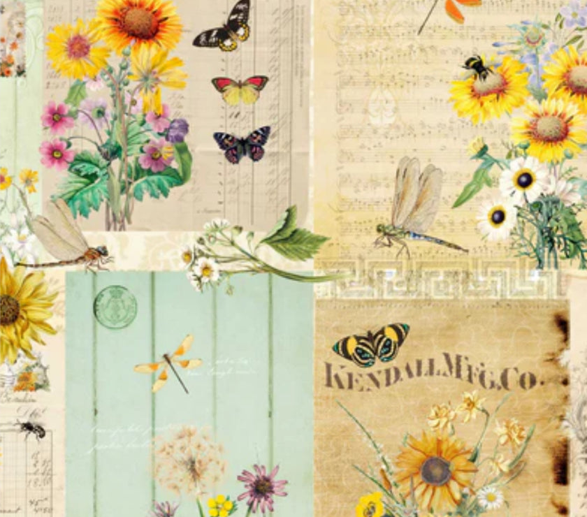 Roycycled Botanical Masterboard, design by Roycycled, arts & entertainment > hobbies & creative arts > arts & crafts > art & crafting materials > art & craft paper, for decoupage and crafting