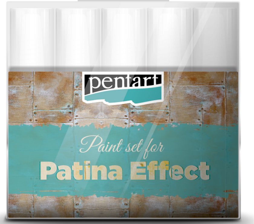 Pentart Patina Effect  Acrylic Paint Set, design by Pentart, arts & entertainment > hobbies & creative arts > arts & crafts, for decoupage and crafting
