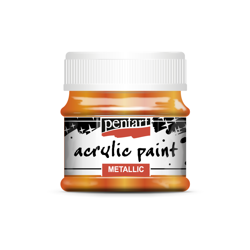 Acrylic paint metallic, design by Pentart, arts & entertainment > hobbies & creative arts > arts & crafts, for decoupage and crafting