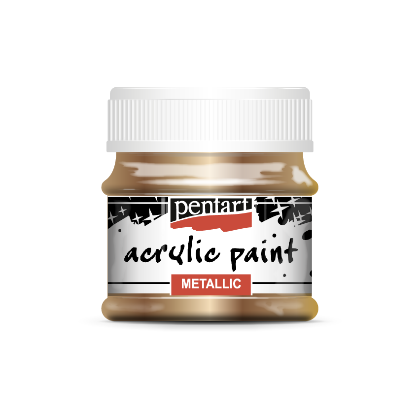 Acrylic paint metallic, design by Pentart, arts & entertainment > hobbies & creative arts > arts & crafts, for decoupage and crafting