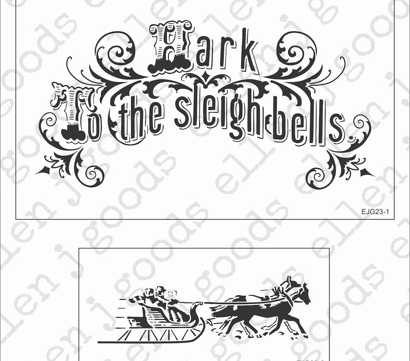 Hark the Bells 2 part stencil ejg
