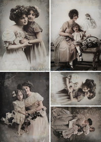 Moms and Daughters  0581, rice paper design by Decoupage queen, arts & entertainment > hobbies & creative arts > arts & crafts, for decoupage and crafting