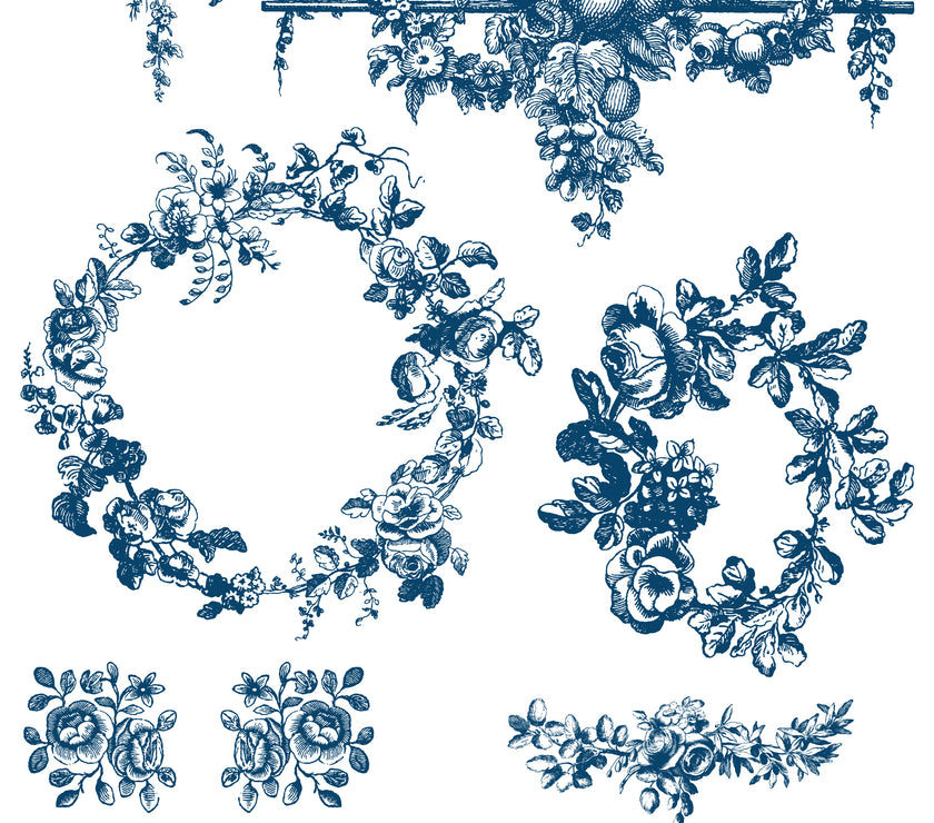 Delft Blue  IOD Paint Inlay