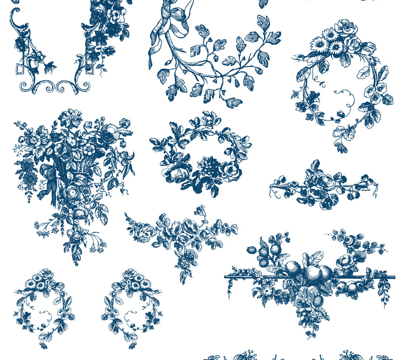 Delft Blue  IOD Paint Inlay