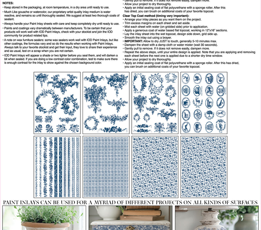 Delft Blue  IOD Paint Inlay