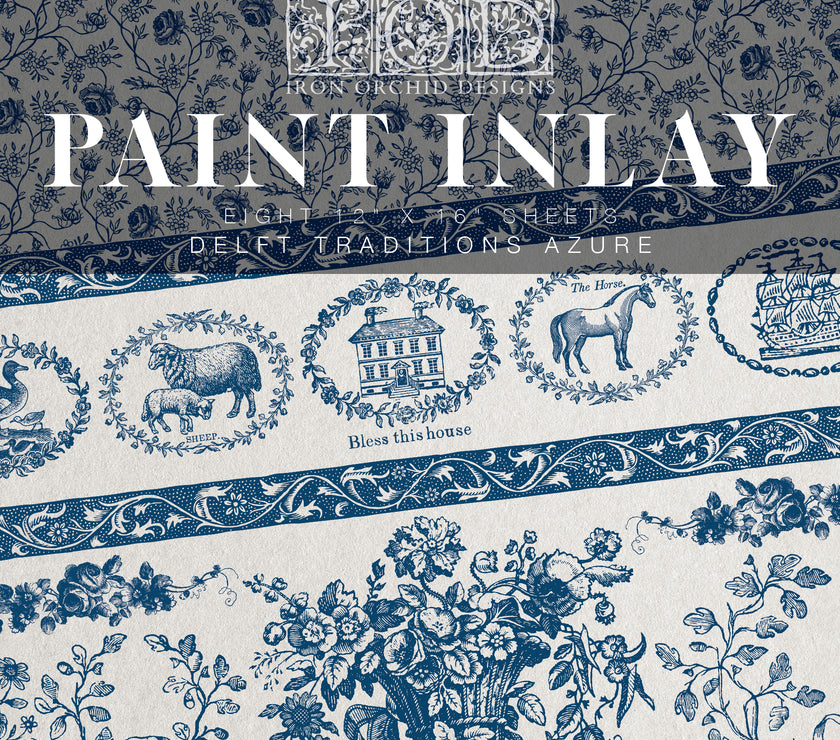 Delft Blue  IOD Paint Inlay