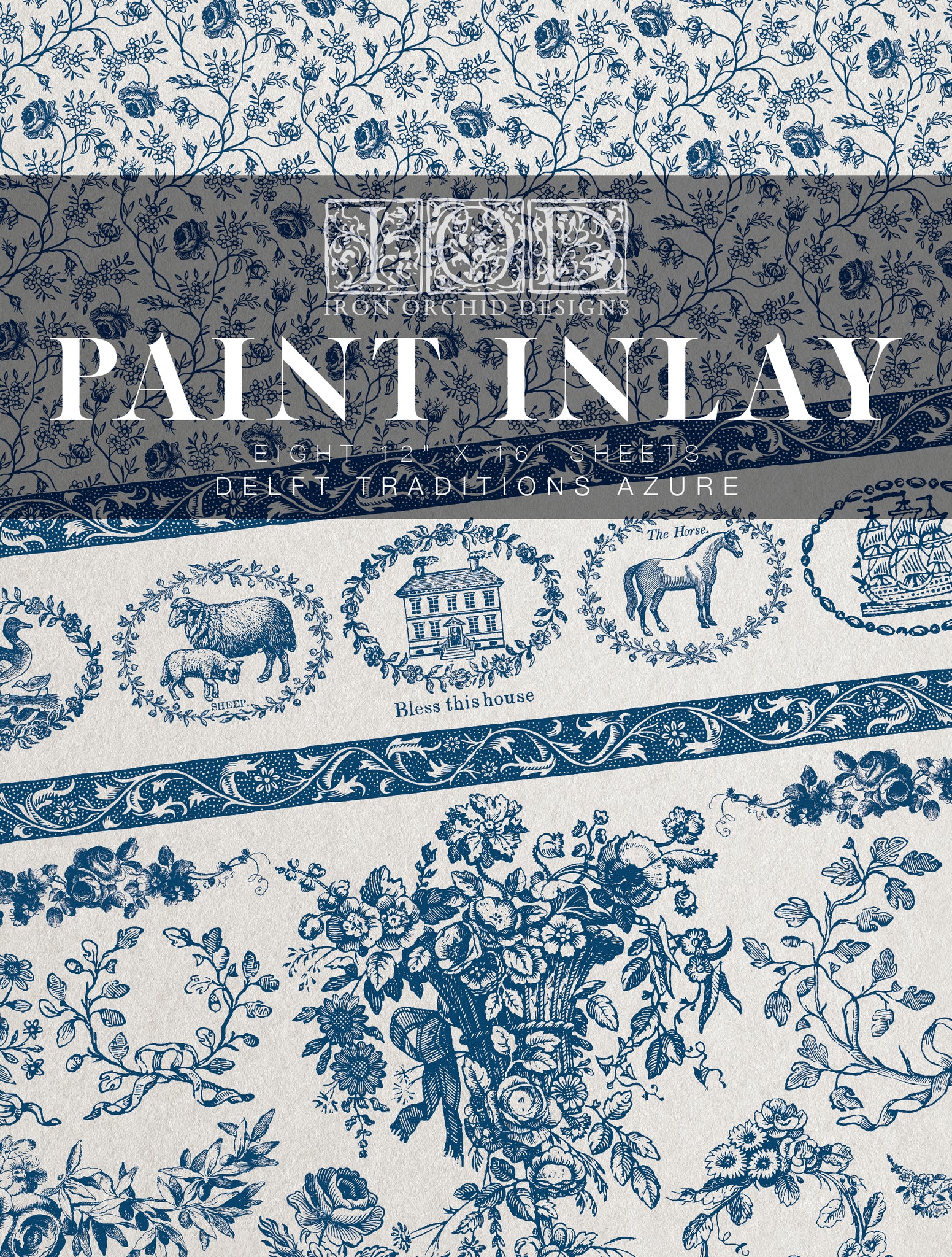 Delft Blue  IOD Paint Inlay