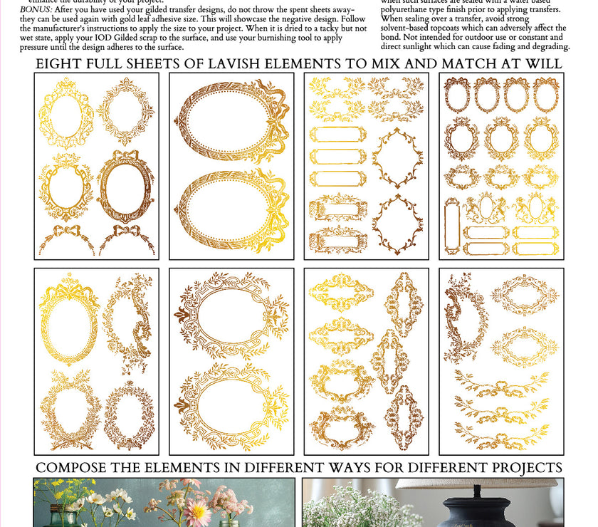 Petits Ornements IOD Foil Transfer