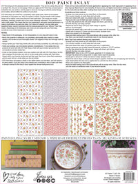 Ditsy Blooms IOD Paint Inlay 12x16 Pad