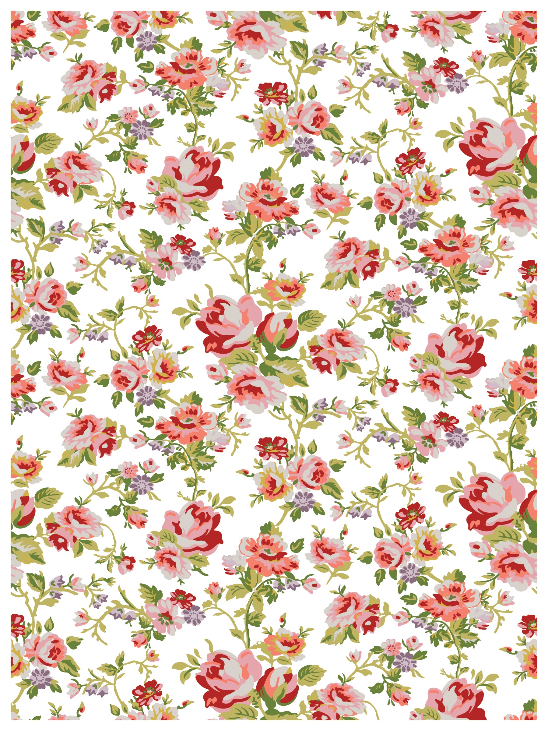 Ditsy Blooms IOD Paint Inlay 12x16 Pad