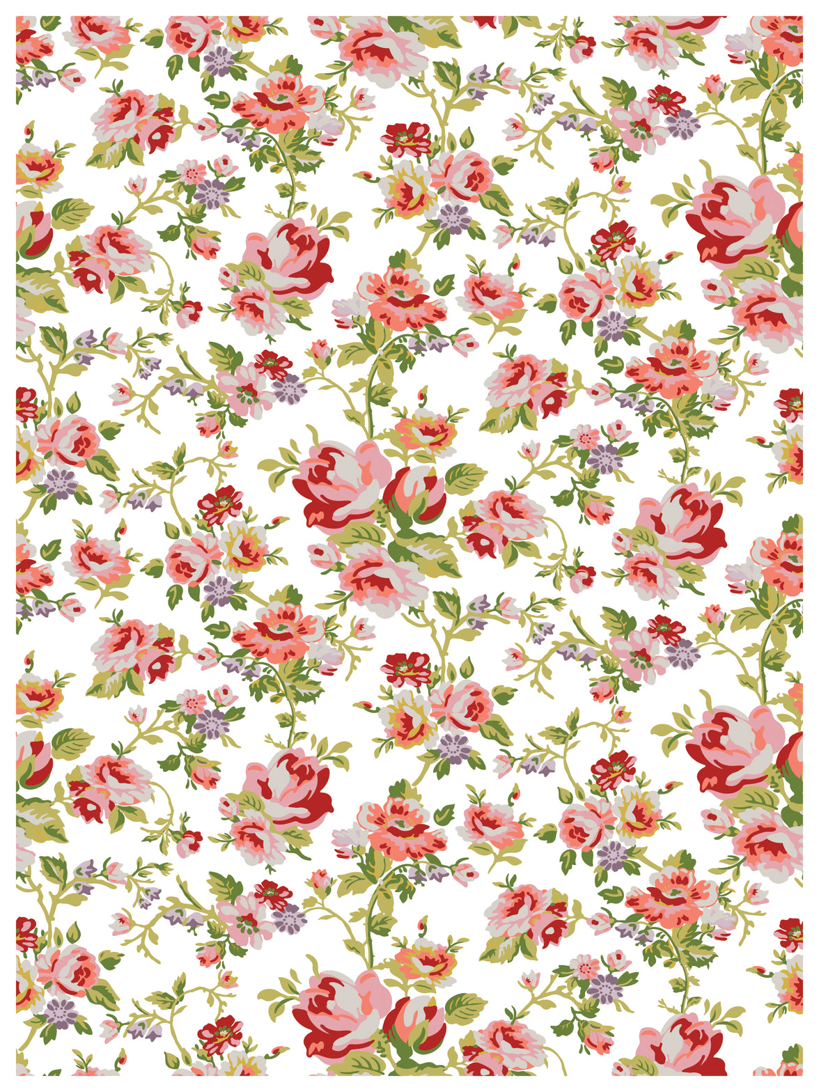 Ditsy Blooms IOD Paint Inlay 12x16 Pad