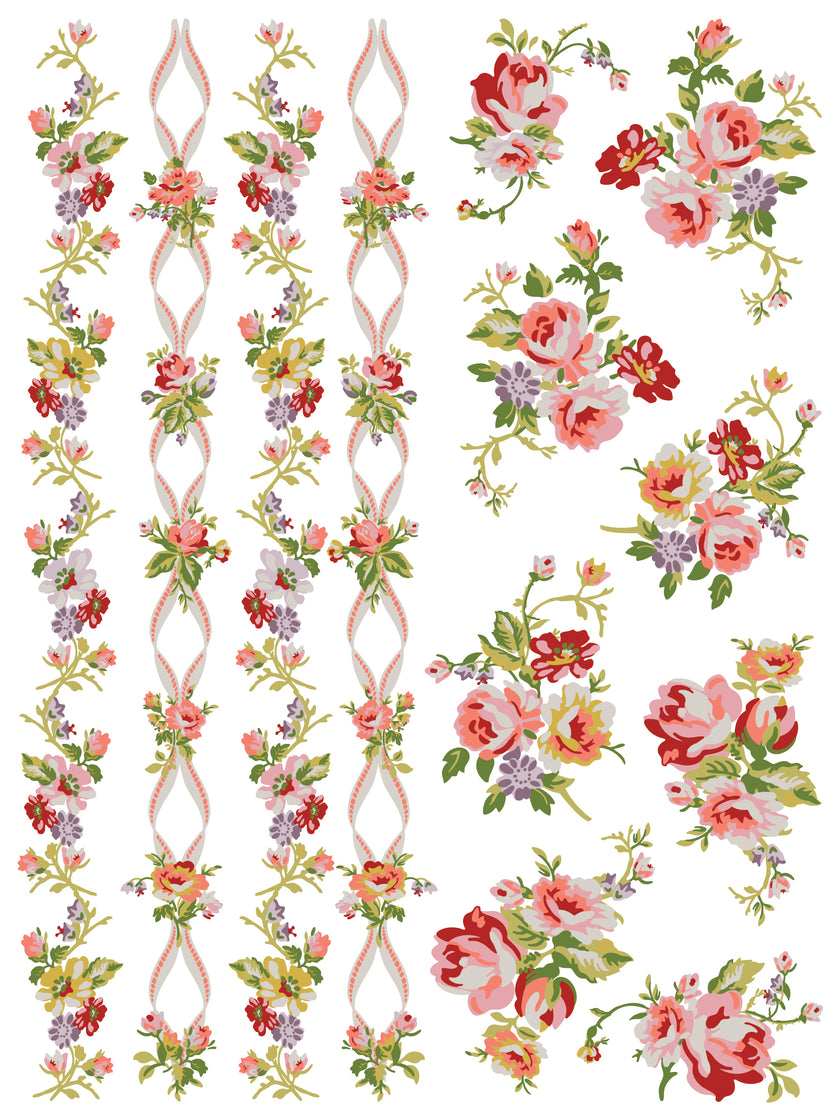 Ditsy Blooms IOD Paint Inlay 12x16 Pad