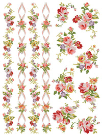 Ditsy Blooms IOD Paint Inlay 12x16 Pad