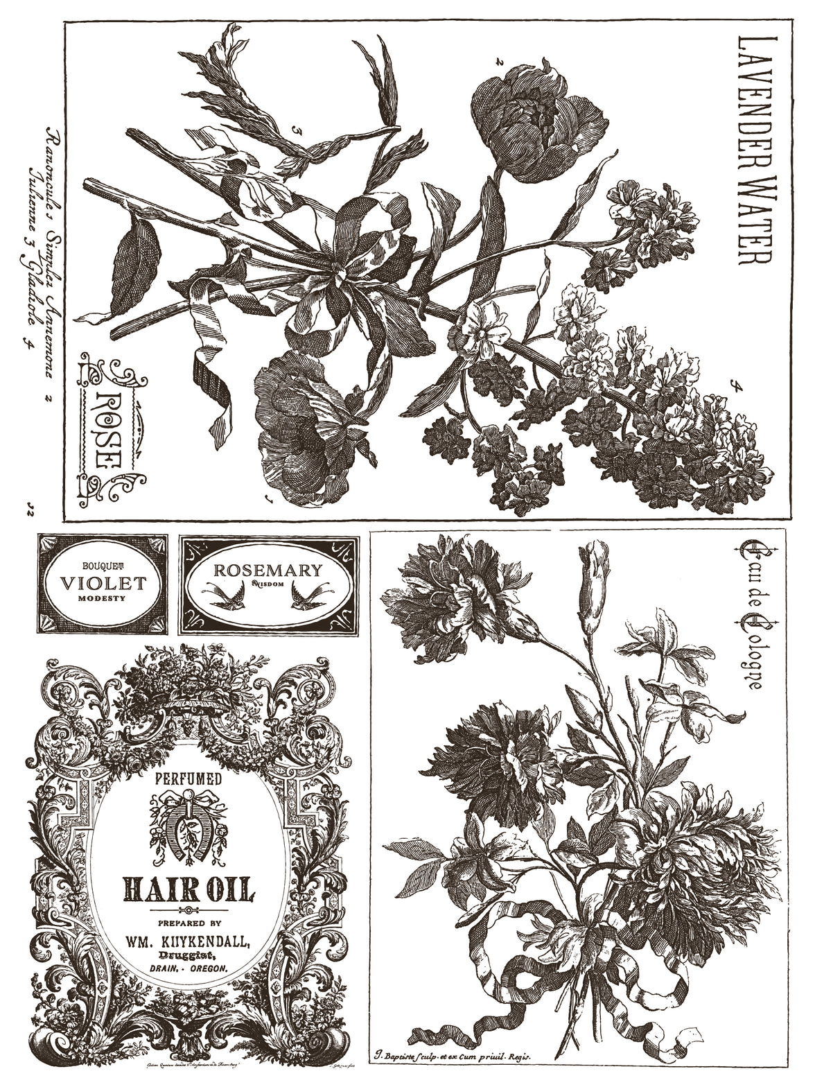 Floriography IOD Paint Inlay 12x16 Pad