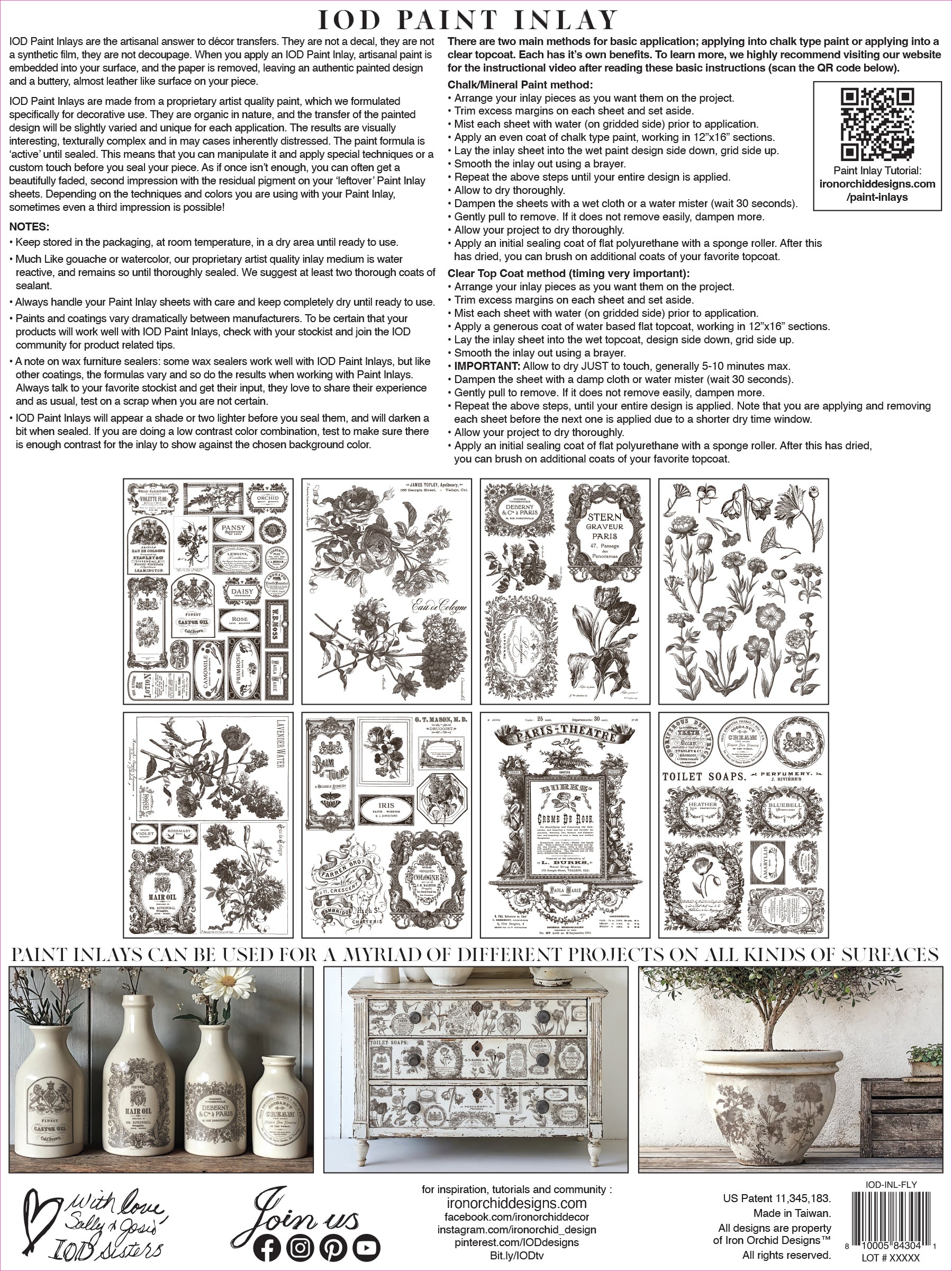 Floriography IOD Paint Inlay 12x16 Pad