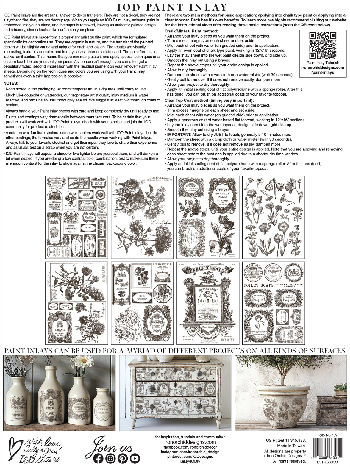 Floriography IOD Paint Inlay 12x16 Pad