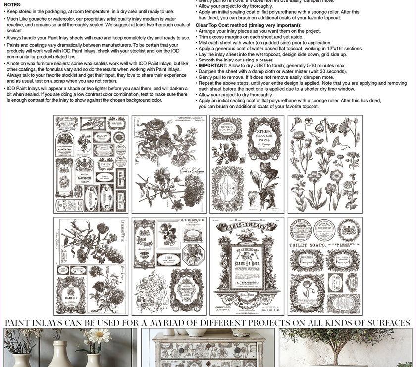 Floriography IOD Paint Inlay 12x16 Pad