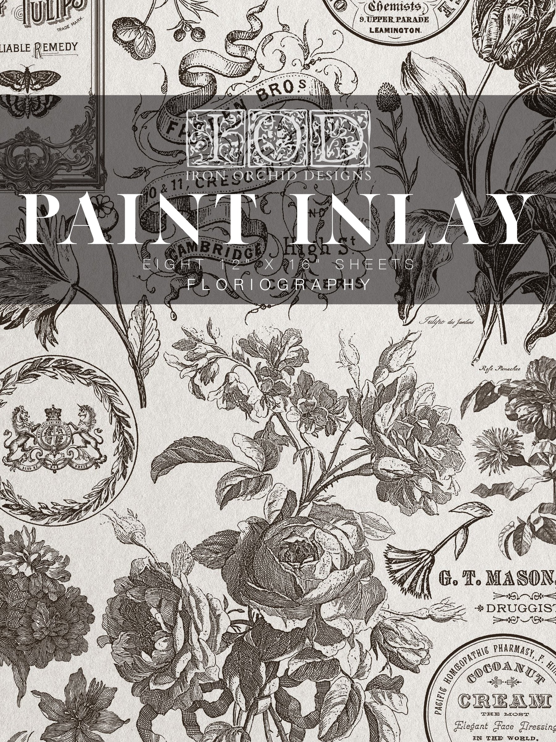 Floriography IOD Paint Inlay 12x16 Pad