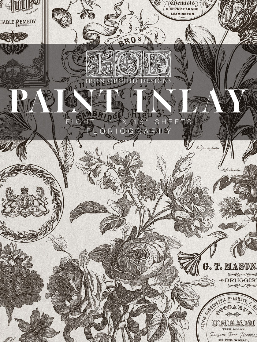 Floriography IOD Paint Inlay 12x16 Pad