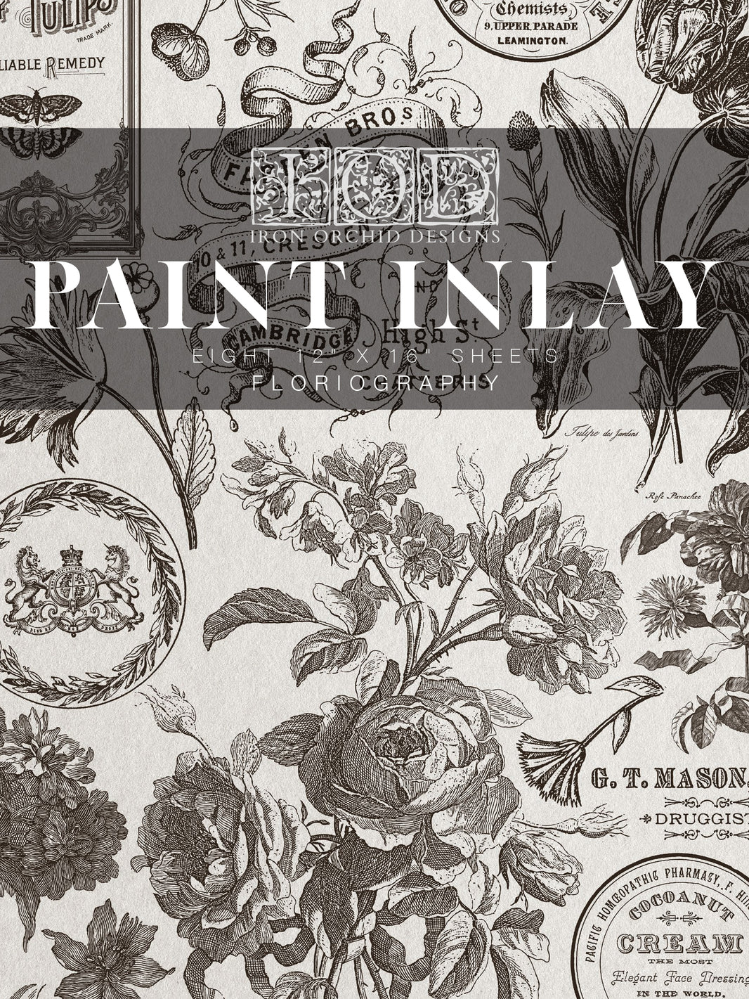 Floriography IOD Paint Inlay 12x16 Pad