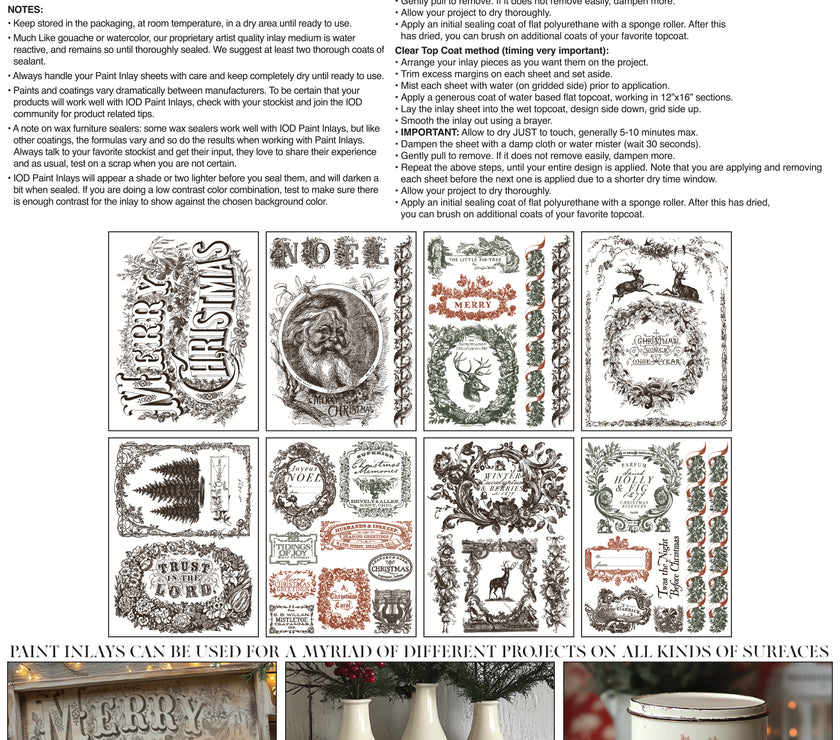 Twelfth Night IOD Paint Inlay 12x16 Pad