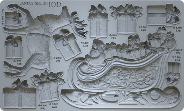 Santa's Sleigh IOD Décor Mould