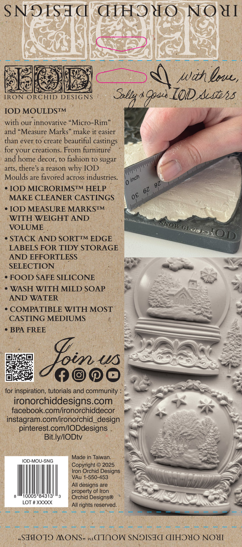 Snow Globes 6x10 IOD Mould