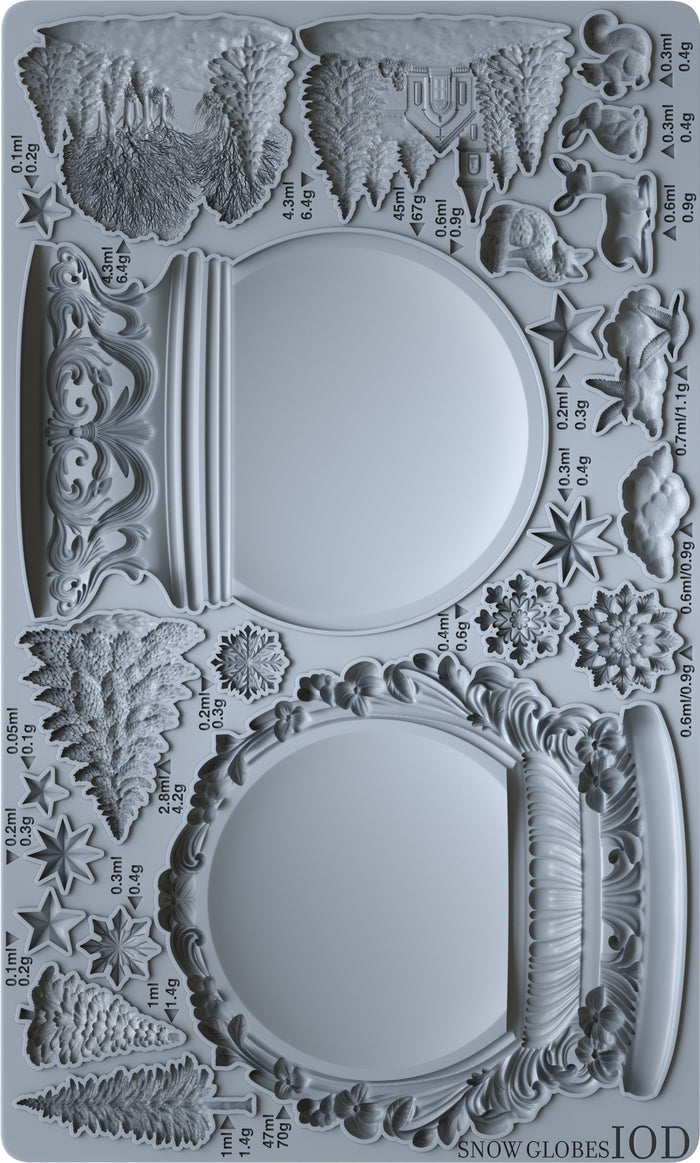 Snow Globes 6x10 IOD Mould