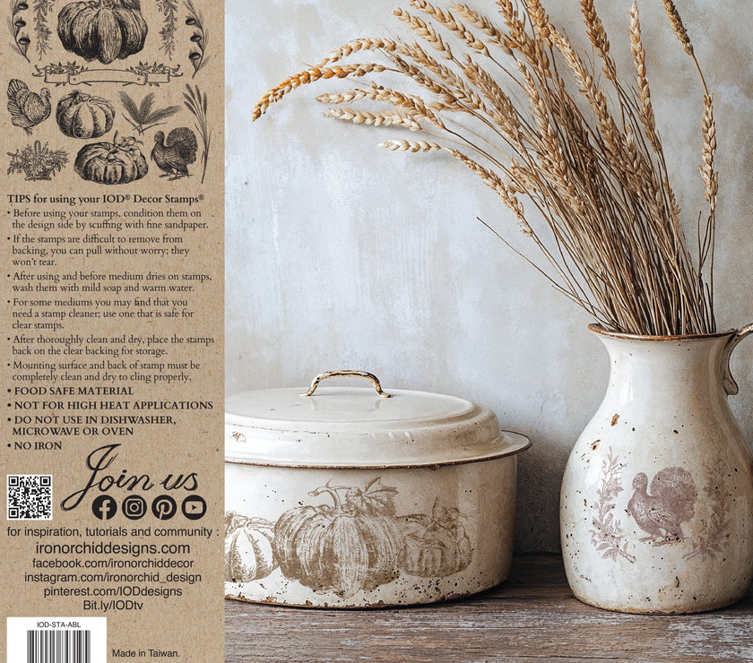 Autumn Blessings 12x12 IOD Stamp