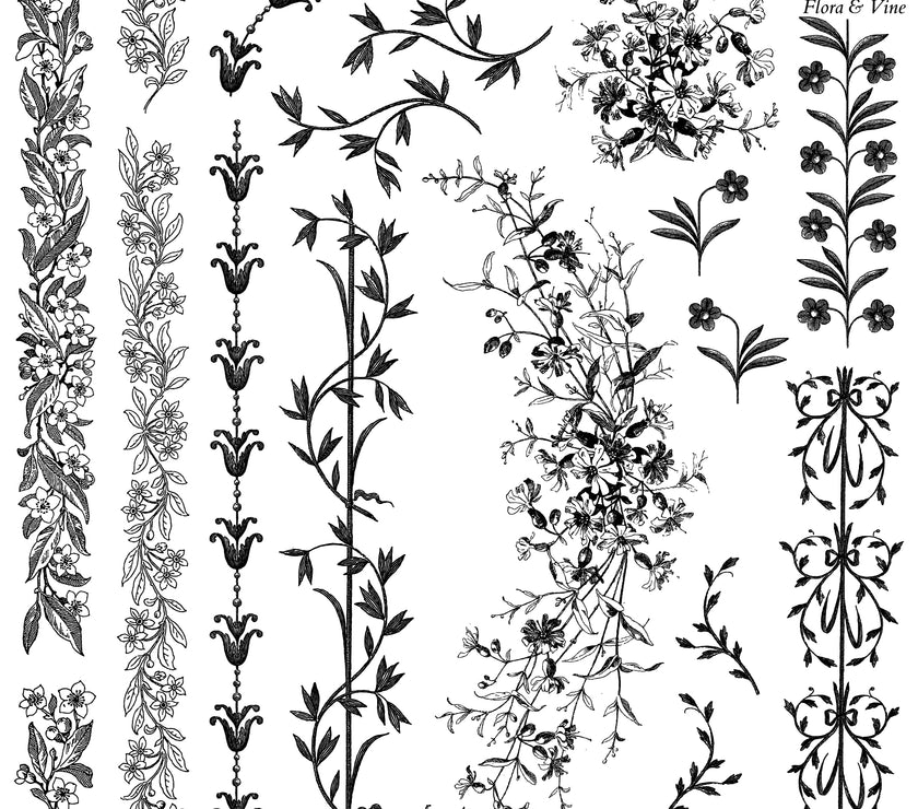 Flora & Vine 12x12 IOD Stamp