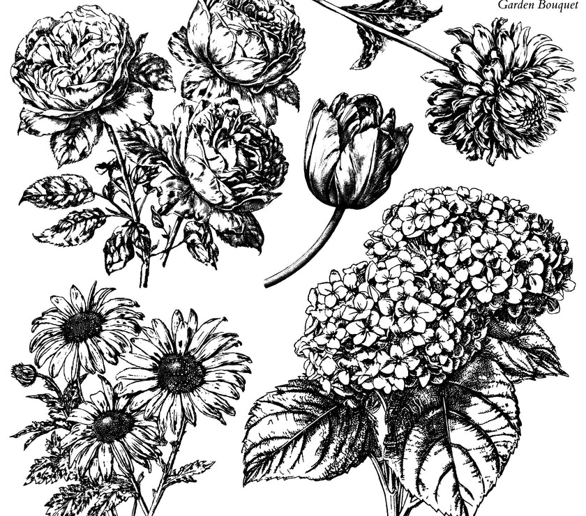 Garden Bouquet IOD Décor Stamp