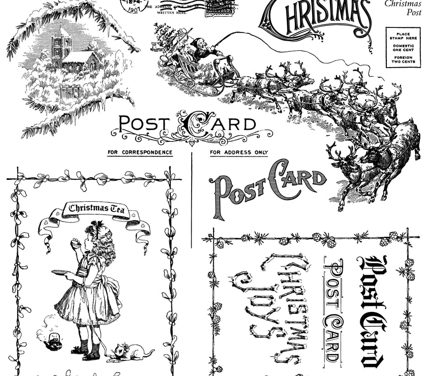 Christmas Post 12x12 IOD Stamp
