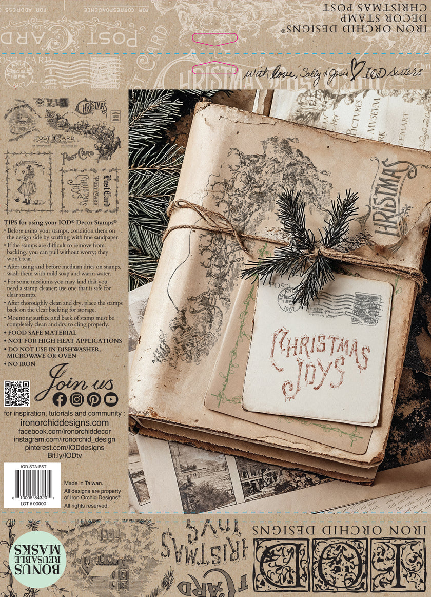 Christmas Post 12x12 IOD Stamp