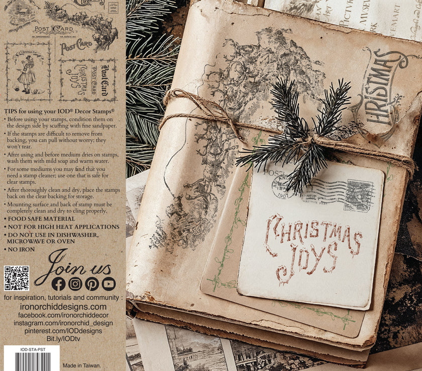 Christmas Post 12x12 IOD Stamp