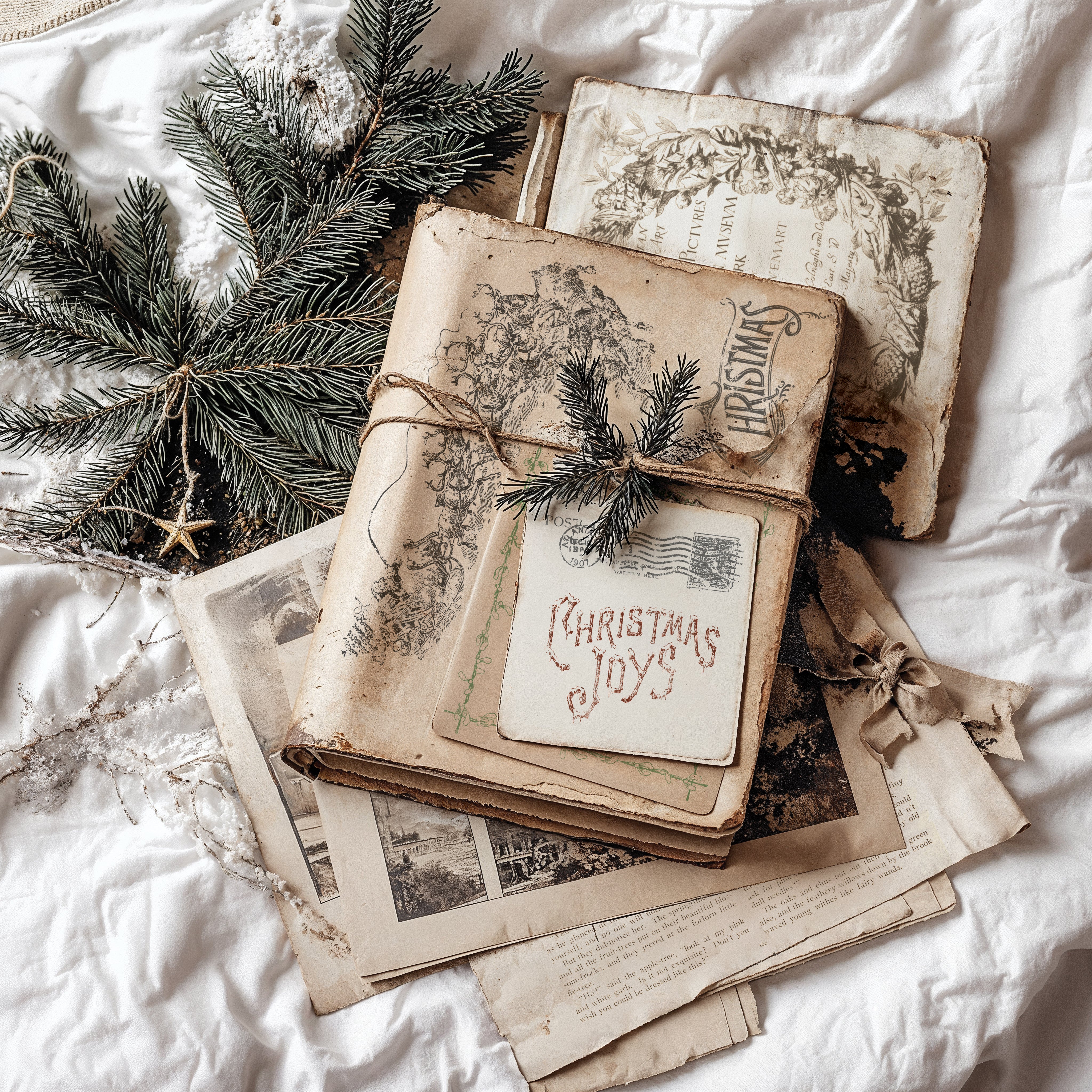 Christmas Post 12x12 IOD Stamp