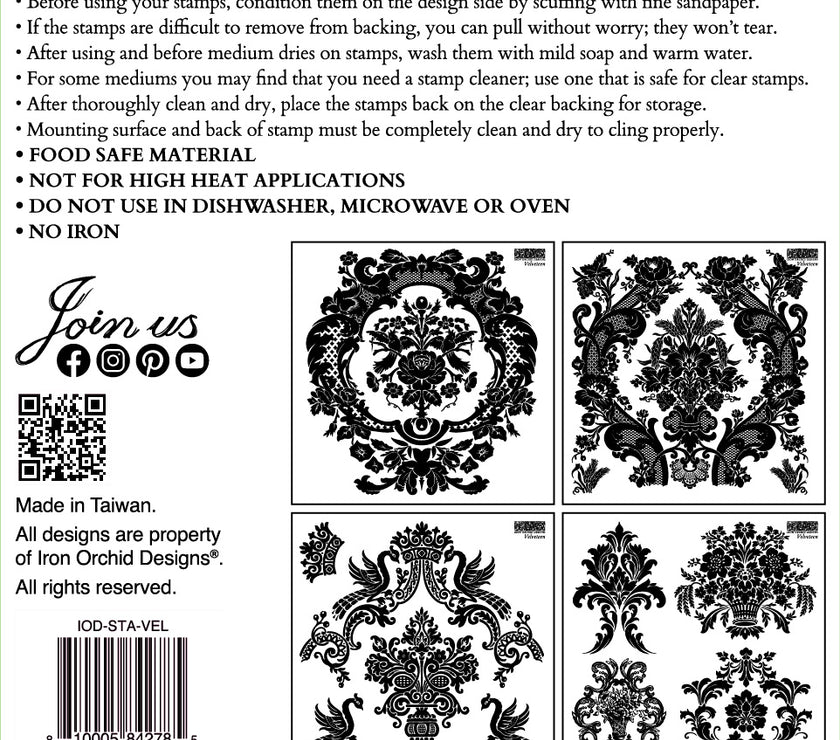 Velveteen 6X6 IOD STAMP™